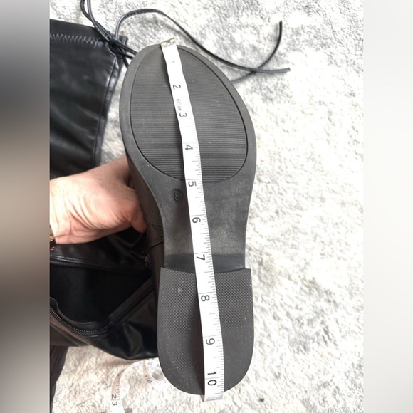 Faux Leather Over-the-knee Black Boots, Size 8 - Picture 9 of 10